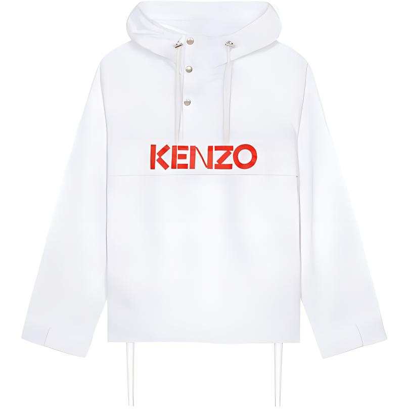 KENZO KENZO Logo Printed Drawstring Hoodie