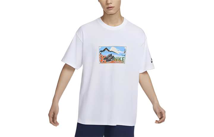 Nike Nike Drop Shoulder Sleeve T Shirt Men's White