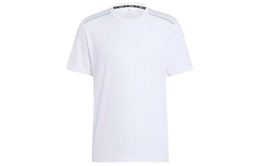 Adidas Adidas T Shirts Men's White Crew Neck Moderate Straight Fit