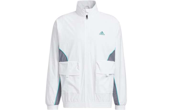 Adidas Adidas Jackets Men's White Stand Collar Moderate Workwear