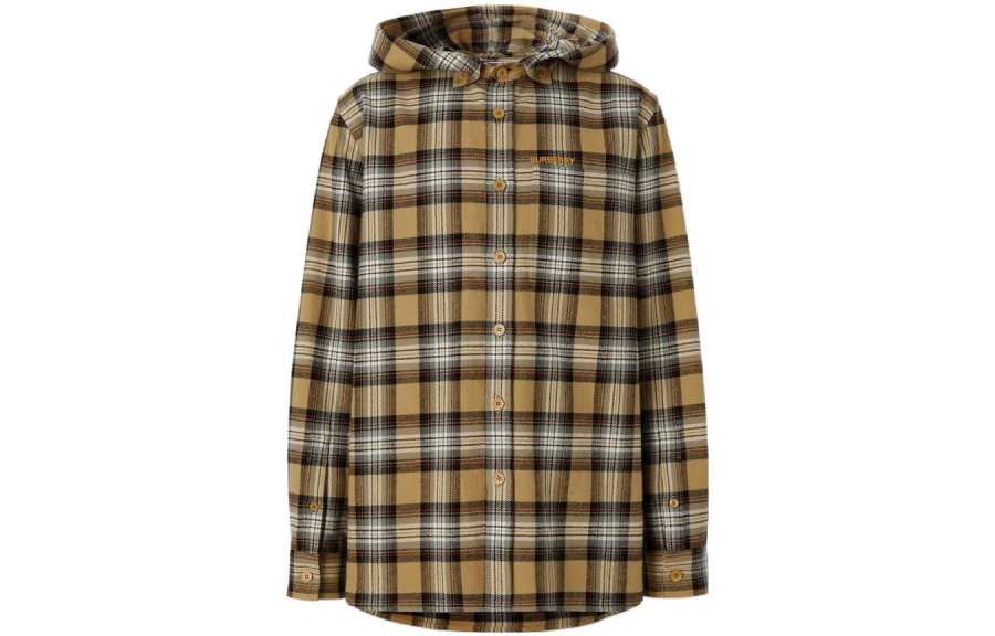 Burberry Embroidered logo Hooded Shirt