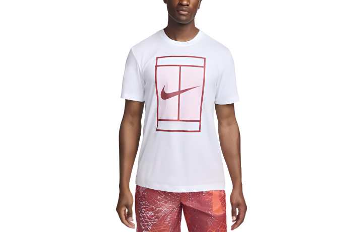 Nike Nike T Shirts Men's White Crew Neck Moderate Straight Fit