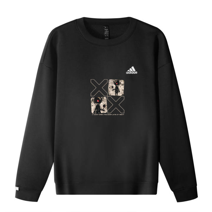 Adidas Adidas Sweatshirts Unisex Black Crew Neck Moderate Regular