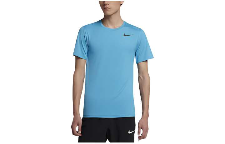 Nike Nike T Shirts Men's Blue Crew Neck Moderate Straight Fit