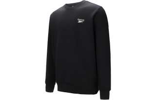 Reebok Sweatshirts Unisex Black Crew Neck Moderate Regular