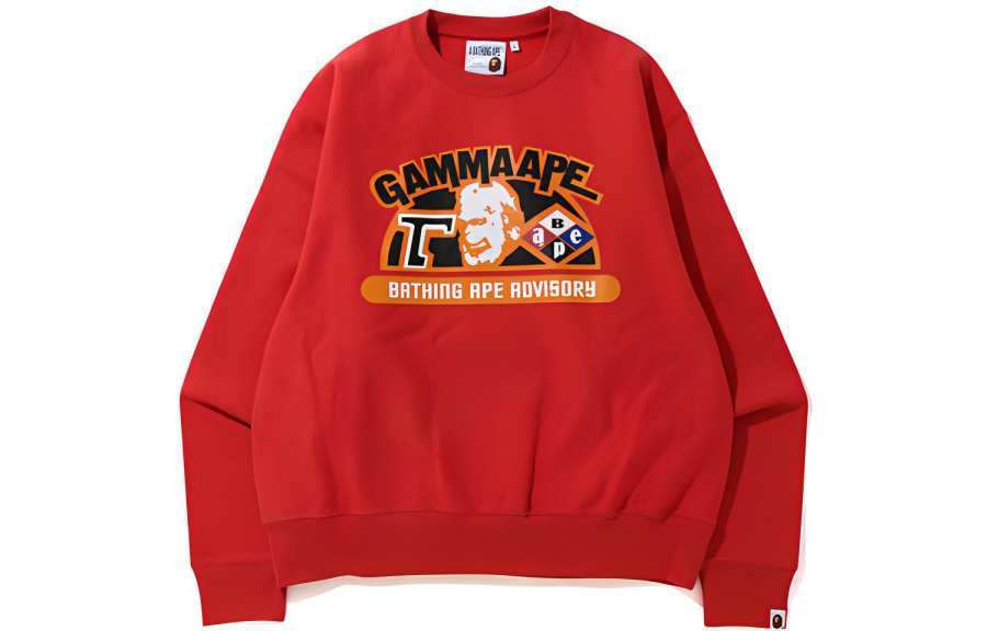 A BATHING APE Bape Relaxed Classic Gamma Ape Crewneck