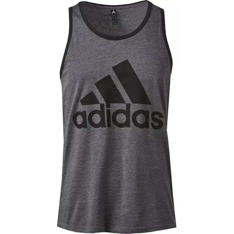 Adidas Adidas Tank Tops Men's Gray Crew Neck Moderate Straight Fit