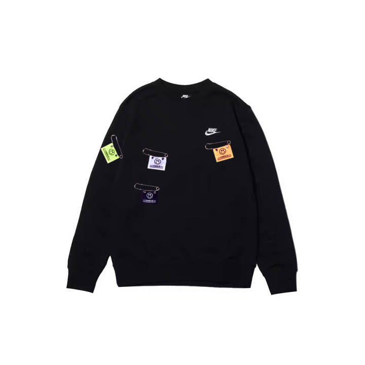 Nike Nike Sweatshirts Men's Black Crew Neck Moderate Regular