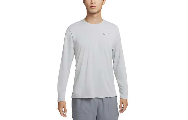 Nike Nike T Shirts Men's Party Gray Crew Neck Moderate Straight Fit