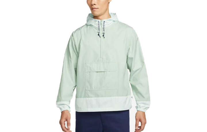 Nike Nike Jackets Men's Light Green Hooded Moderate Straight Fit