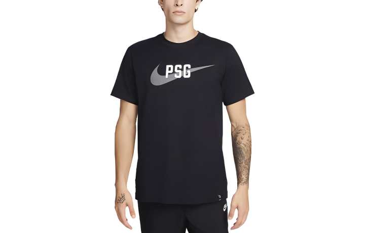 Nike Nike T Shirts Men's Black Crew Neck Moderate Straight Fit