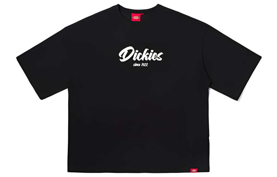 Dickies T Shirts Unisex Black Crew Neck Moderate Straight Fit