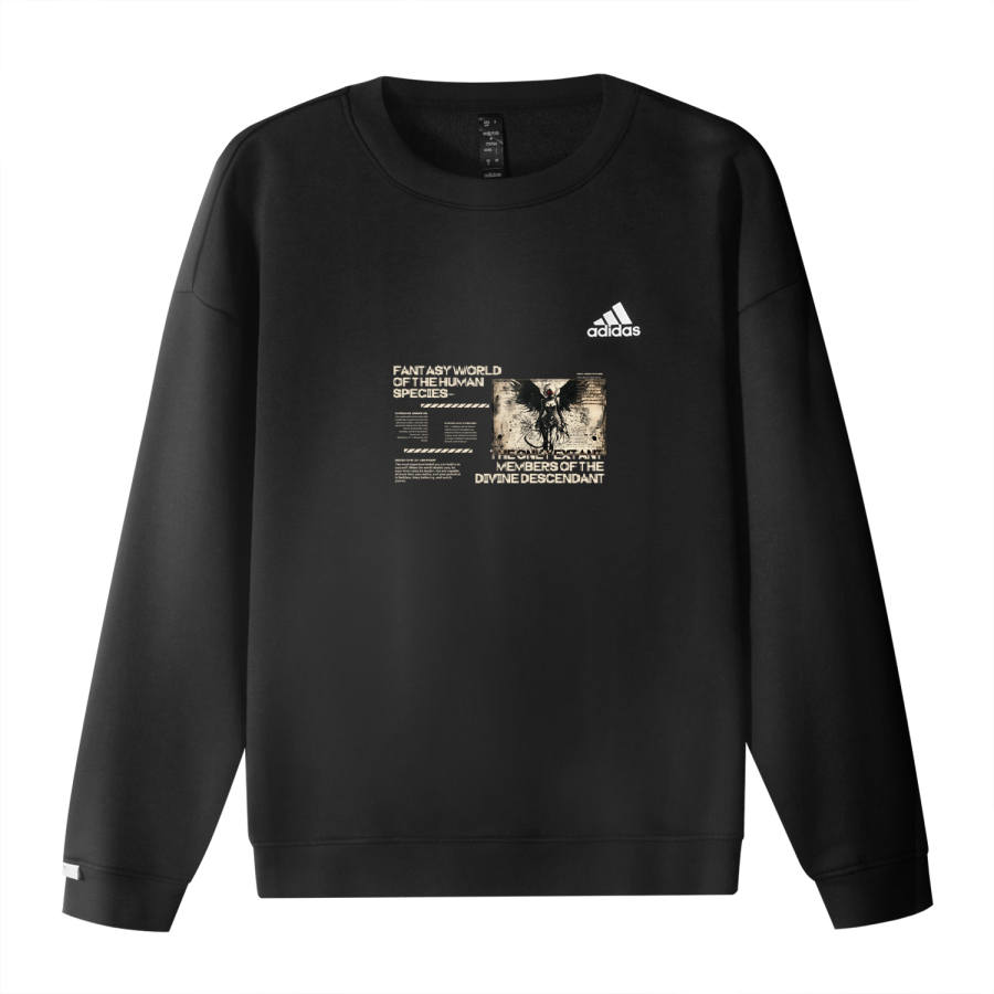 Adidas Adidas Sweatshirts Unisex Black Crew Neck Moderate Regular