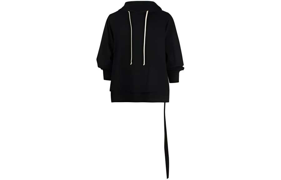 Rick Owens DRKSHDW Sweatshirts Men's Black Hooded Moderate Regular
