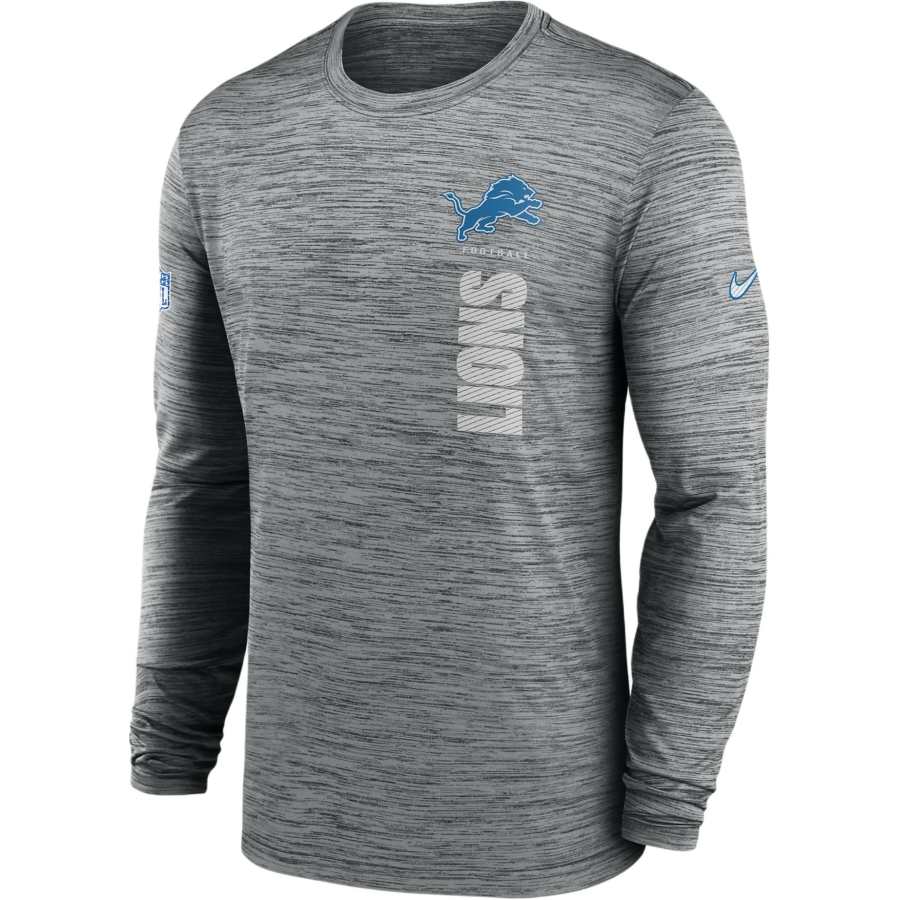 Nike Nike Detroit Lions Sideline Velocity Men's Nike Dri FIT Nfl Long Sleeve T Shirt