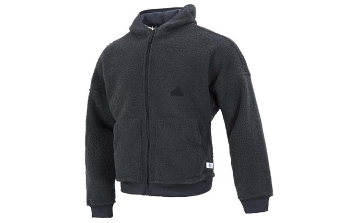 Adidas Adidas Jackets Men's Gray Hooded Thickened Reversible