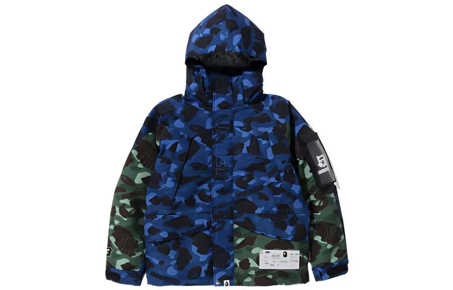 UNDEFEATED A BATHING APE X UNDEFEATED Color Camo Snowboard Down Jacket