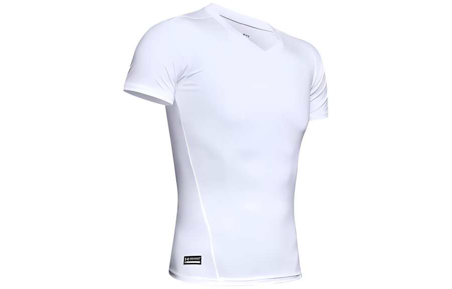Under Armour HeatGear Tactical HeatGear® Compression V Neck T Shirt T Shirt Men's White