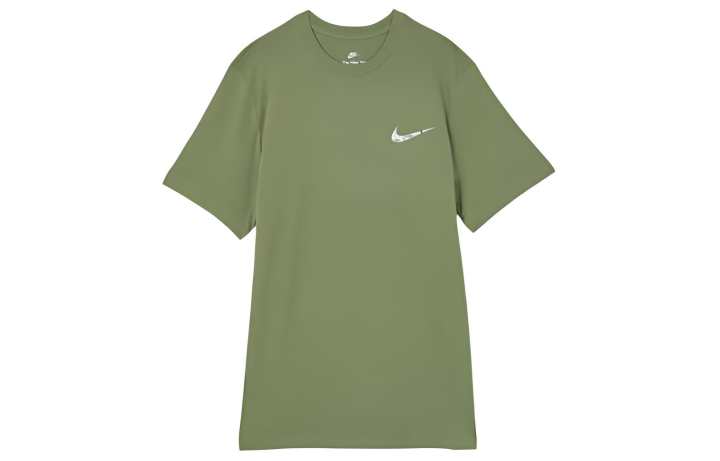 Nike Nike T Shirts Men's Green Crew Neck Moderate Straight Fit