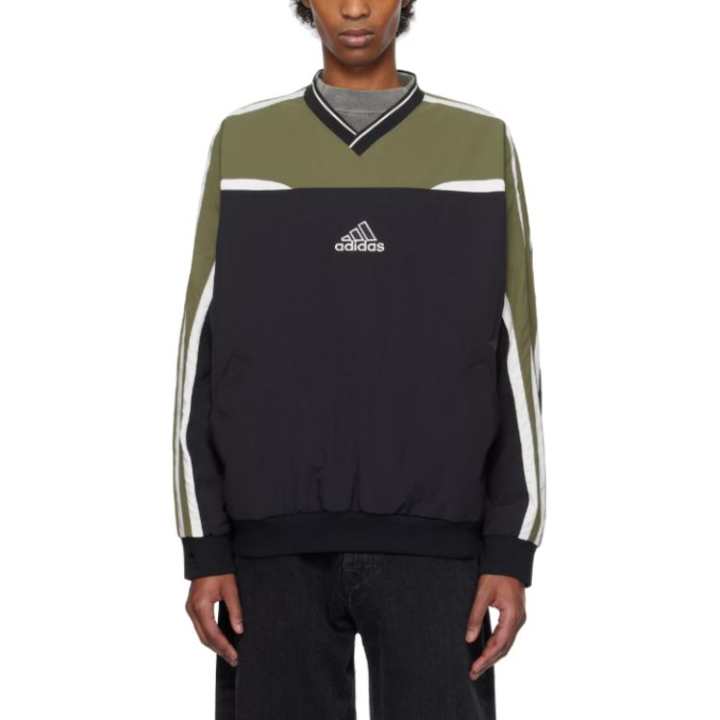 Adidas Adidas Sweatshirt Men's Black/Green Color