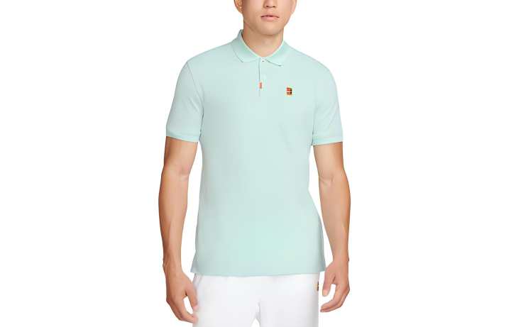 Nike Nike Polo Shirts Men's Teal Polo Collar Moderate Straight Fit