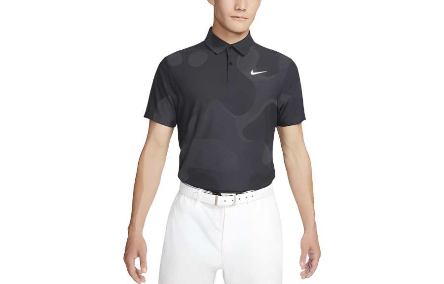 Nike Nike Polo Shirts Men's Black Polo Collar Moderate Straight Fit