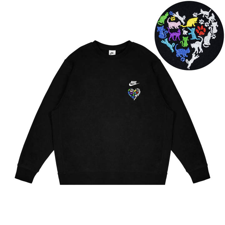Nike Nike Sweatshirts Unisex Black Crew Neck Moderate Regular