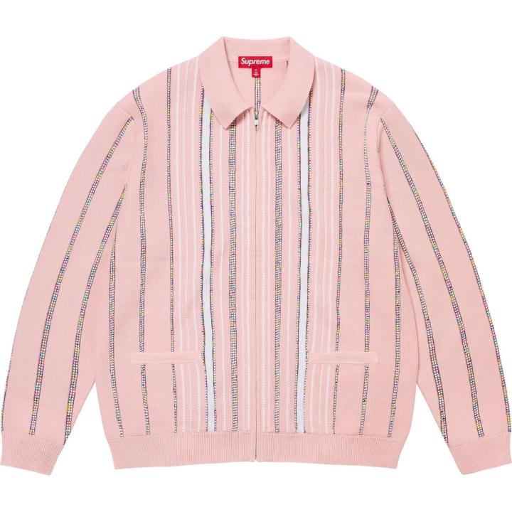 Supreme Supreme Speckle Stripe Zip Up Cardigan
