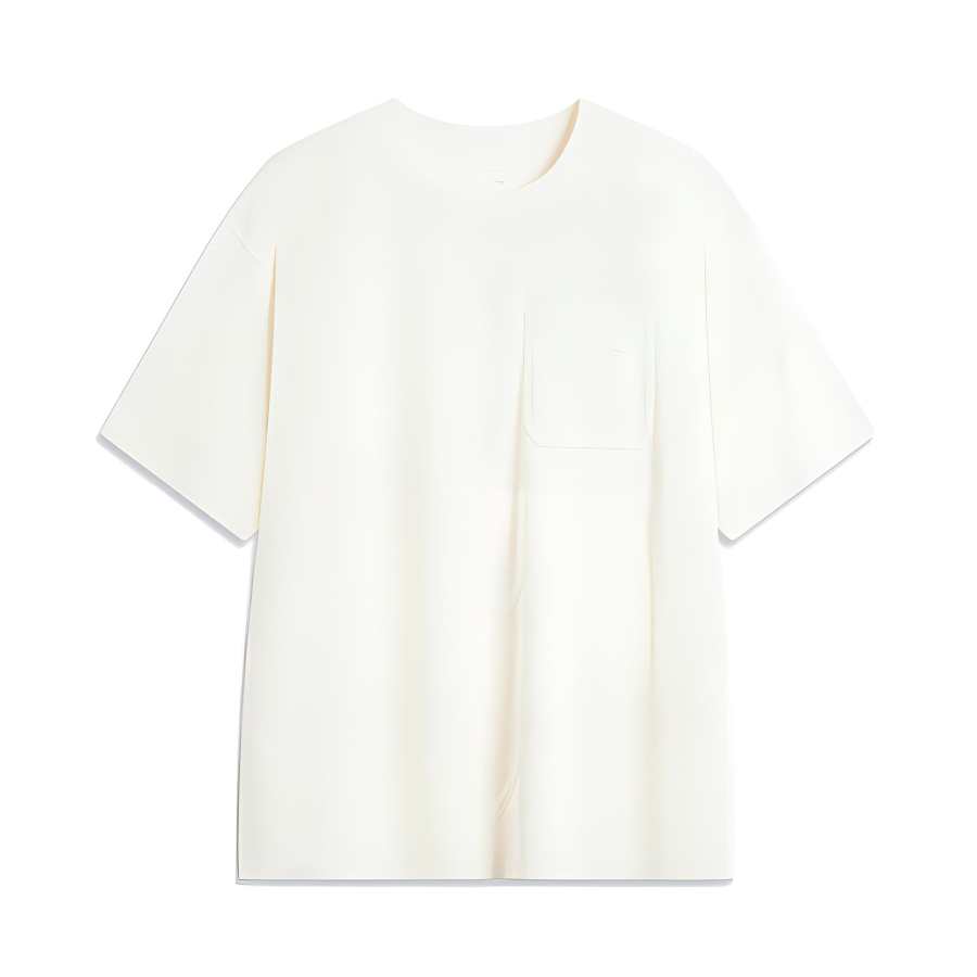 Li-Ning Li Ning Sports Fashion Collection T Shirt Unisex Ecru