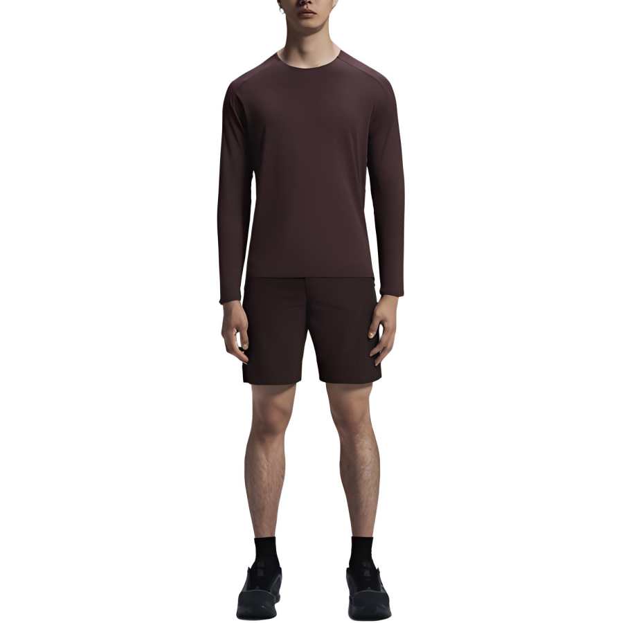 On Performance T Shirt Men's Mulberry Purple/Scarlet