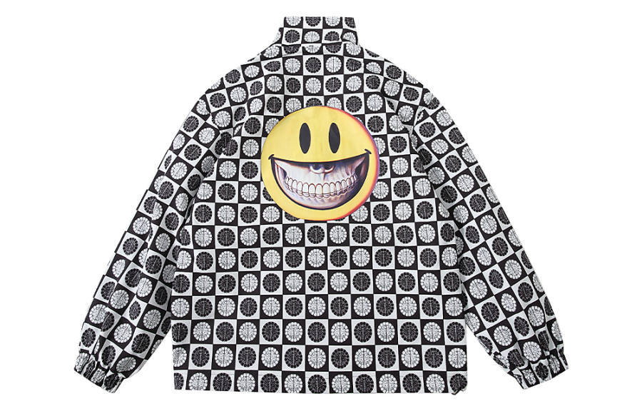SPRAYGROUND X Ron English Jackets Unisex Silver Gray Stand Collar Moderate Other