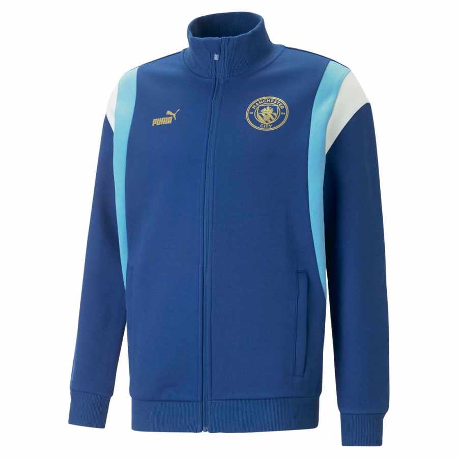 PUMA PUMA MCFC CNY Jackets Men's Blue Stand Collar Moderate Other