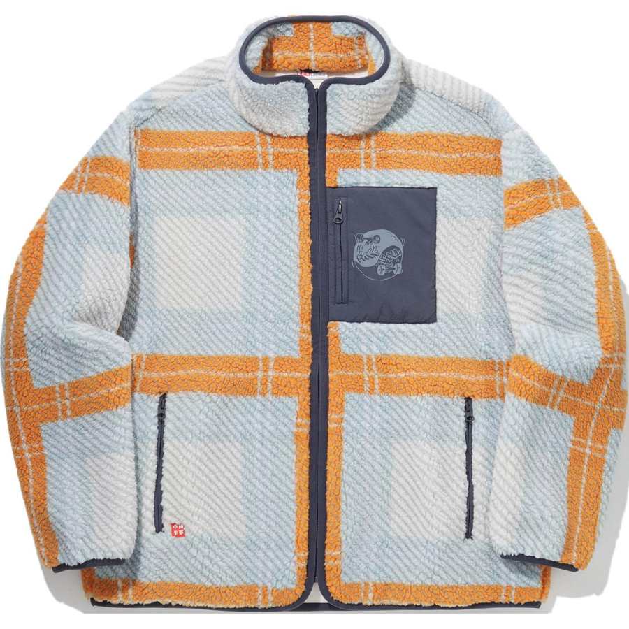 Li-Ning Li Ning Sweatshirt Men's Light Belly Blue Plaid Combo