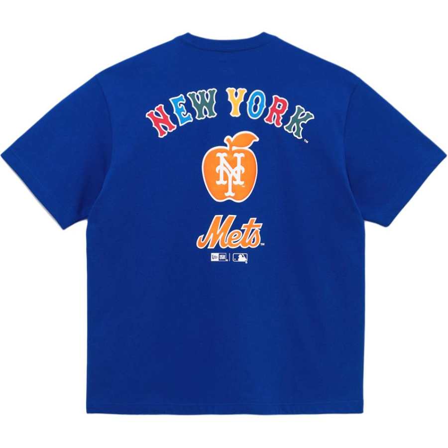 New Era x MLB Drop Shoulder Sleeve T-Shirt Unisex Blue