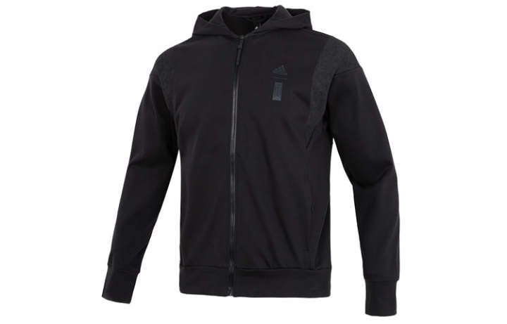 Adidas Adidas Jackets Men's Black Hooded Moderate Straight Fit