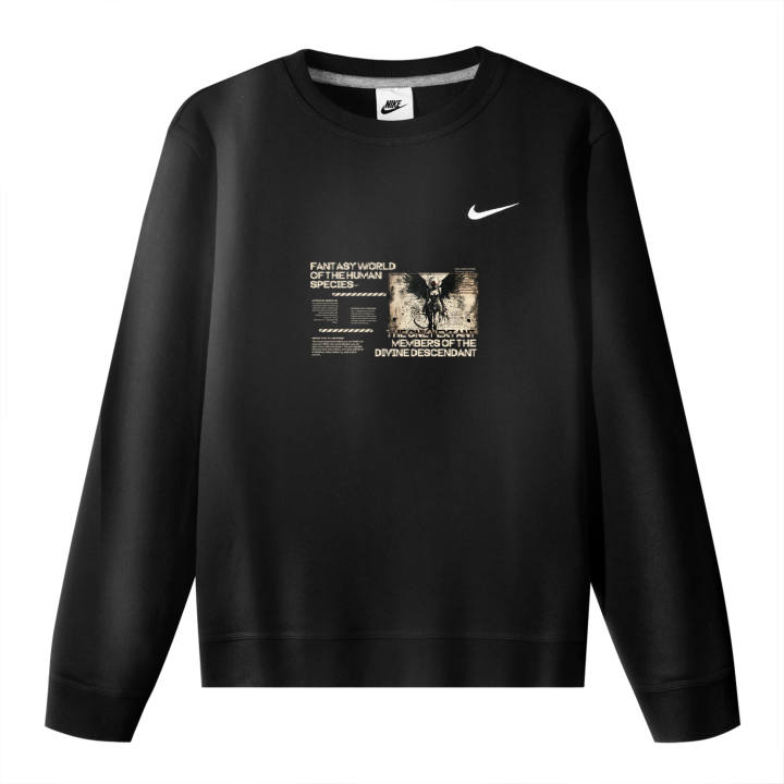 Nike Nike Sweatshirts Unisex Black Crew Neck Moderate Regular