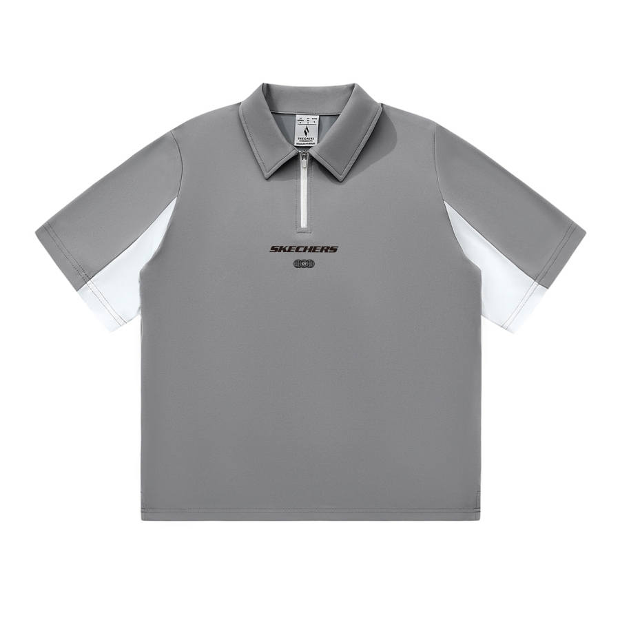 Skechers Elegant Diamond Collection Polo Shirt Unisex Gray