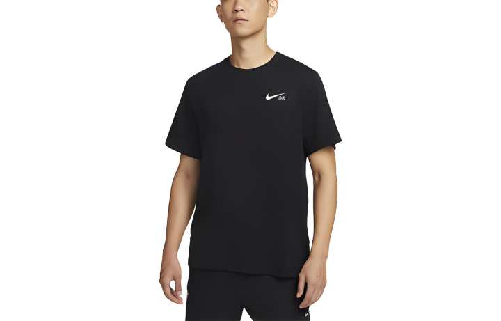 Nike Nike T Shirts Men's Black Crew Neck Moderate Straight Fit