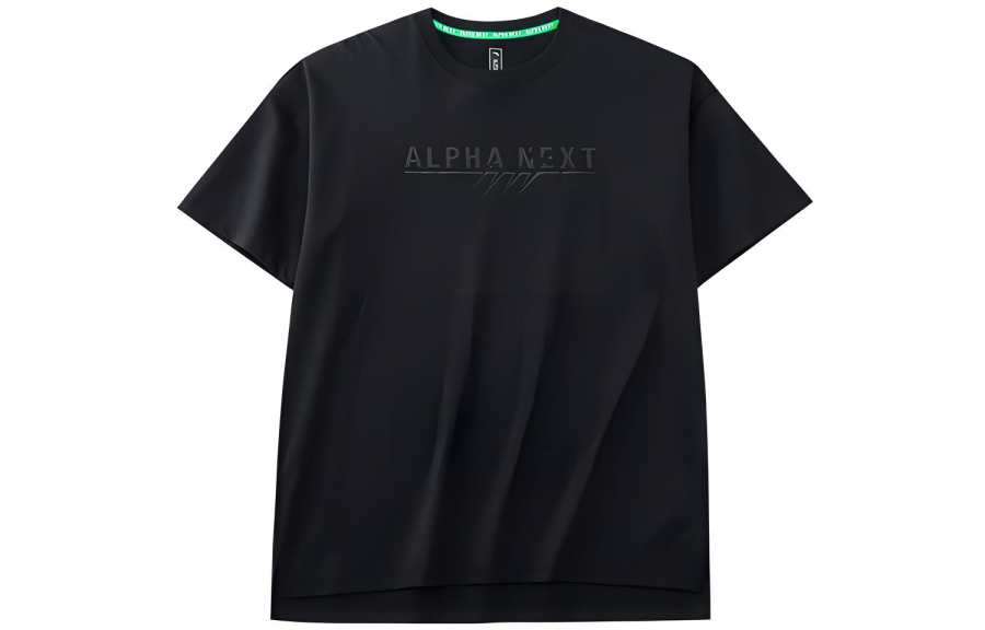 ANTA Basketball Collection T Shirts Men's Black Crew Neck Moderate Straight Fit