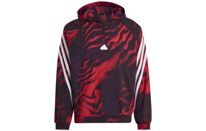 Adidas Adidas ALLOVER PRINT Sweatshirts Men's Bright Red Hooded Moderate Other