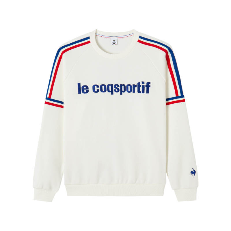 Le Coq Sportif Fleece Lined Crew Neck Sports Pullover Sweatshirt Unisex