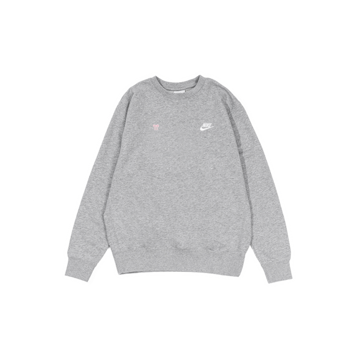 Nike Nike Sweatshirts Men's Gray Crew Neck Moderate Regular