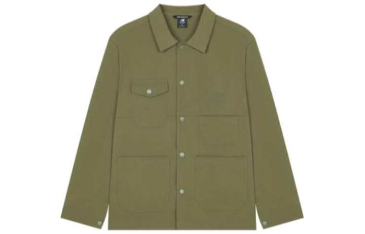 New Balance New Balance Jackets Men's Green Lapel Moderate Straight Fit