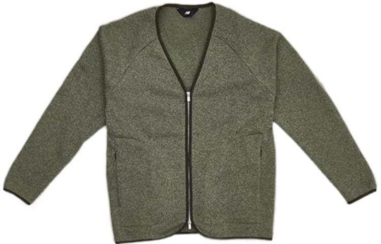 New Balance New Balance Jackets Men's Green V Neck Moderate Straight Fit