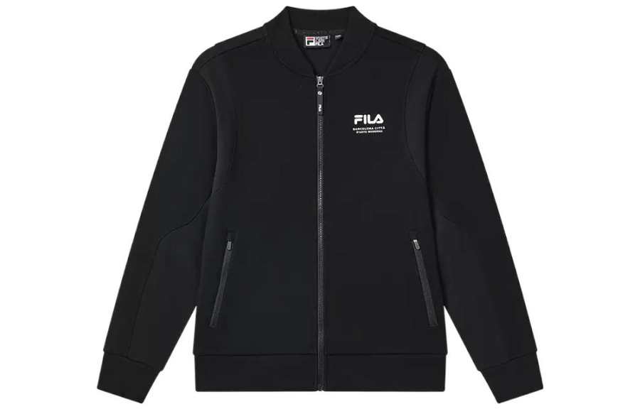 FILA Jackets Men's Jet Black Stand Collar Moderate Other