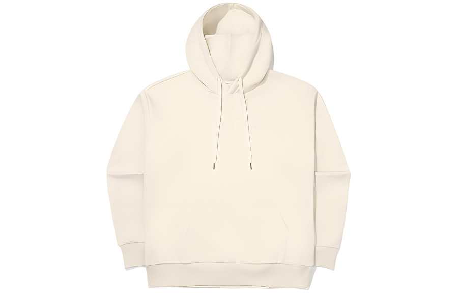 FILA Sweatshirts Unisex Ivory White Hooded Moderate Regular