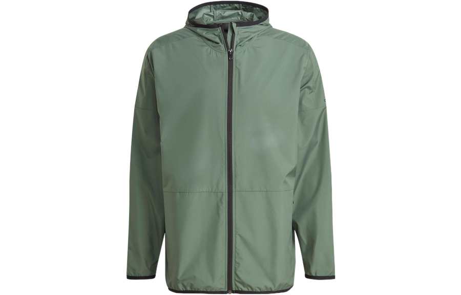 Adidas Neo Jackets Men's Green Hooded Moderate Wind Shell