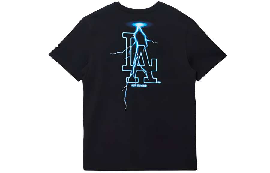 New Era T Shirts Unisex Black Crew Neck Moderate Straight Fit