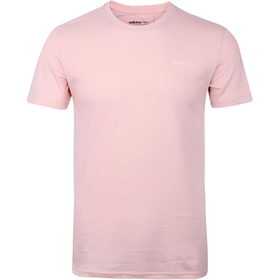Adidas Neo T Shirts Men's Pink Crew Neck Moderate Straight Fit