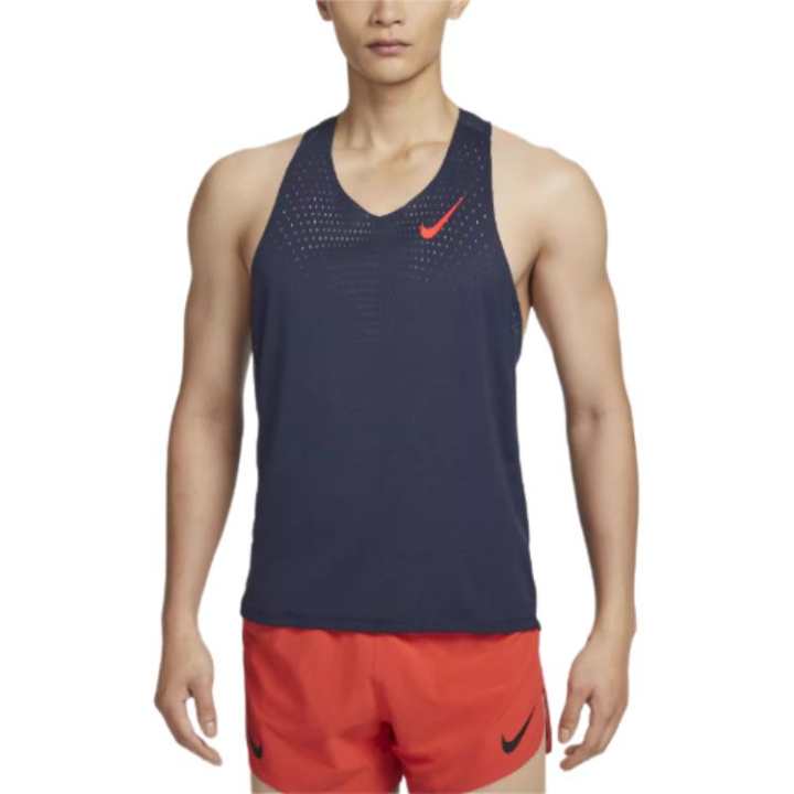 Nike Nike Running Tank Top Men's Obsidian Color/Bright Dark Red